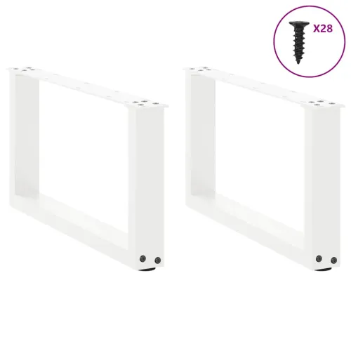Noge za klub stolić U-oblik 2 kom Bijele 70 x (30-31) cm Čelik - Bijela 70 x (30-31) cm 2 Cijena