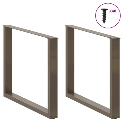 Noge za blagovaonski stol U-oblik 3 kom Prirodni čelik 100 x (72-73) cm Čelik - Prirodna 100 x (72-73) cm 3 Cijena