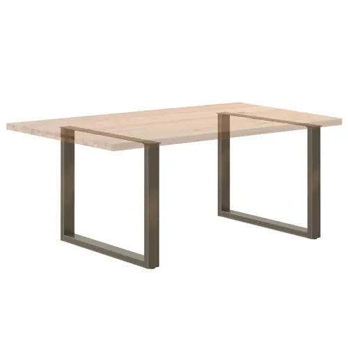 Noge za blagovaonski stol U-oblik 3 kom Prirodni čelik 100 x (72-73) cm Čelik - Prirodna 100 x (72-73) cm 3 Cijena