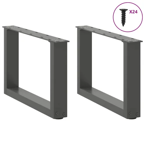 Noge za klub stolić U-oblik 2 kom antracit 50 x (30-31) cm čelik - Antracit 50 x (30-31) cm 2 Cijena
