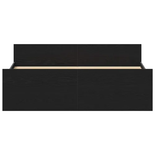 Okvir kreveta bez madraca 135x190 cm konstruirano drvo - Crni hrast 135 x 190 cm Cijena