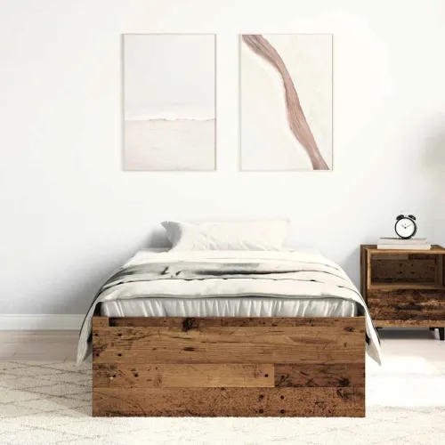 Okvir kreveta bez madraca staro drvo 75x190 cm - Staro drvo 75 x 190 cm Cijena