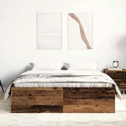Okvir kreveta bez madraca staro drvo 135x190 cm - Staro drvo 135 x 190 cm Cijena