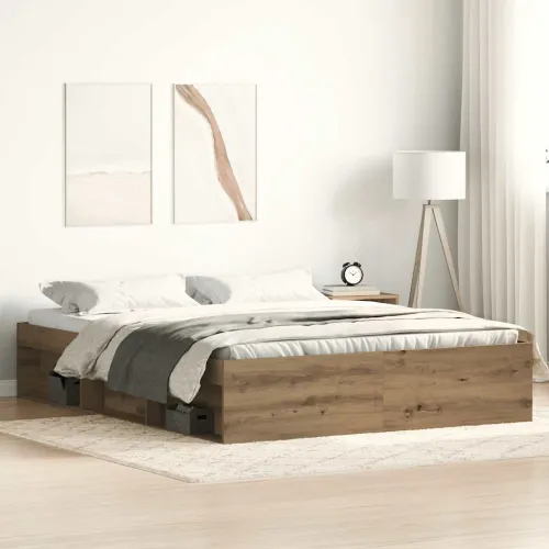 Okvir kreveta bez madraca boja hrasta artisan 150x200 cm - Hrast artisan 150 x 200 cm Cijena