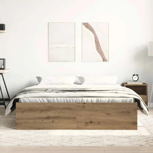 Okvir kreveta bez madraca boja hrasta artisan 150x200 cm - Hrast artisan 150 x 200 cm Cijena