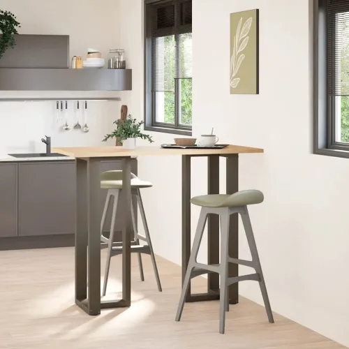 Noge za barski stol T-oblika 2 kom Crne 40x35x(110-111) cm Čelik - Prirodna 40 x 35 x (110-111) cm Cijena