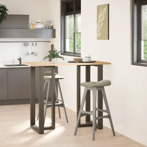 Noge za barski stol T-oblika 2 kom Crne 60x35x(110-111) cm Čelik - Prirodna 60 x 35 x (110-111) cm Cijena