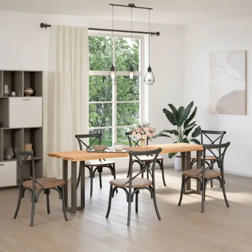 Noge za konzolni stol T-oblika 2 kom Crne 38x25x(72-73) cm Čelik - Prirodna 38 x 25 x (72-73) cm Cijena