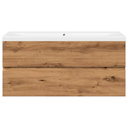 Ormarić za Lavabo - Umivaonik s ugradbenim umivaonikom Artisan hrast - hrast artisan 100 x 38.5 x 45 cm bez slavine i odvoda Cijena