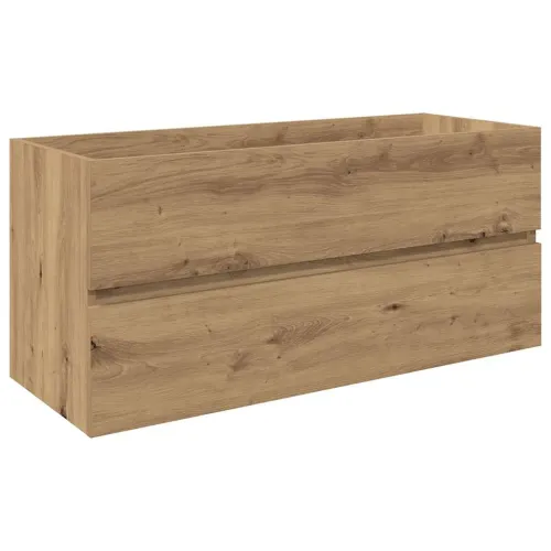 Ormarić za Lavabo - Umivaonik s ugradbenim umivaonikom i slavinom - hrast artisan 100 x 38.5 x 45 cm sa slavinom i odvodom Cijena