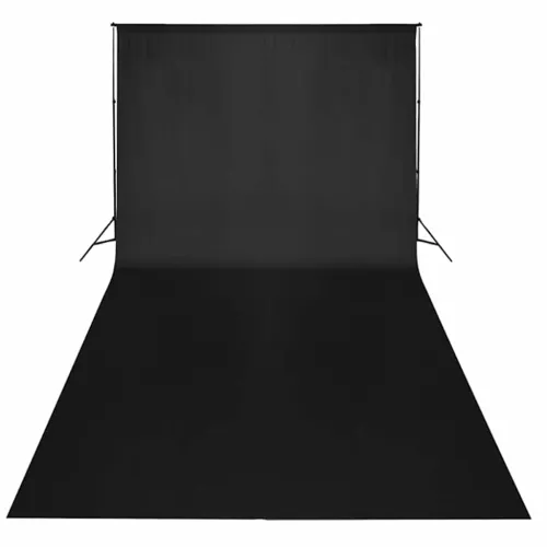 Studijski set crna pozadina sustav za podršku 600 x 300 cm i svjetla - Crna Cijena