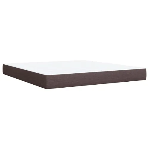 Boxspring - Krevet s oprugama i madracem tamnosmeđi 180x200 cm tkanina - Tamno smeđa 180 x 200 cm Blok s kvadratima Tamno smeđa Cijena