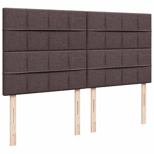 Boxspring - Krevet s oprugama i madracem tamnosmeđi 180x200 cm tkanina - Tamno smeđa 180 x 200 cm Blok s kvadratima Tamno smeđa Cijena