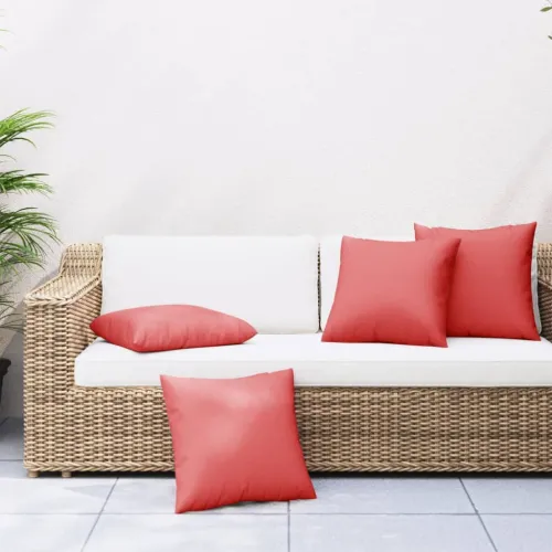 Jastuci za sofu 4 kom crveni 60 x 60 cm od tkanine Cijena