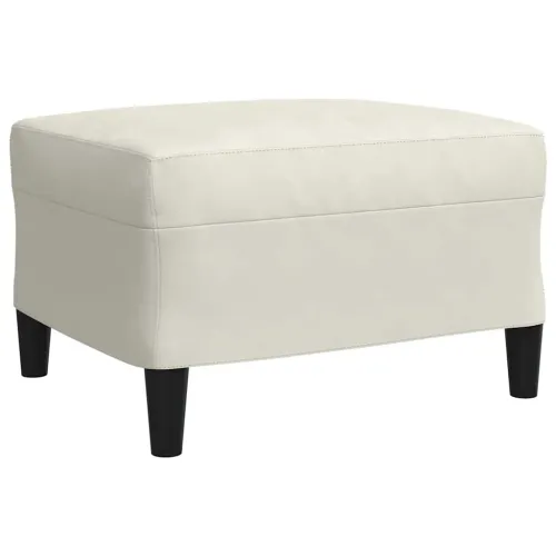 4-dijelni set sofa s jastucima krem baršunasti - Krema 1 s jastucima i tabureom Krema Cijena