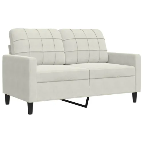 4-dijelni set sofa s jastucima krem baršunasti - Krema 1 s jastucima i tabureom Krema Cijena