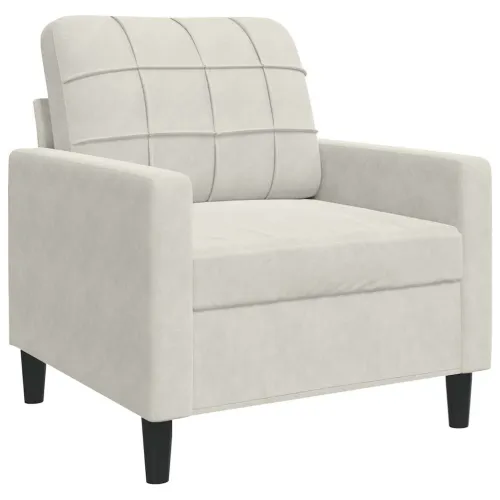 4-dijelni set sofa s jastucima krem baršunasti - Krema 1 s jastucima i tabureom Krema Cijena