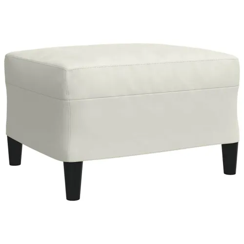 4-dijelni set sofa s jastucima krem baršunasti - Krema 1 S osloncem za noge Krema Cijena