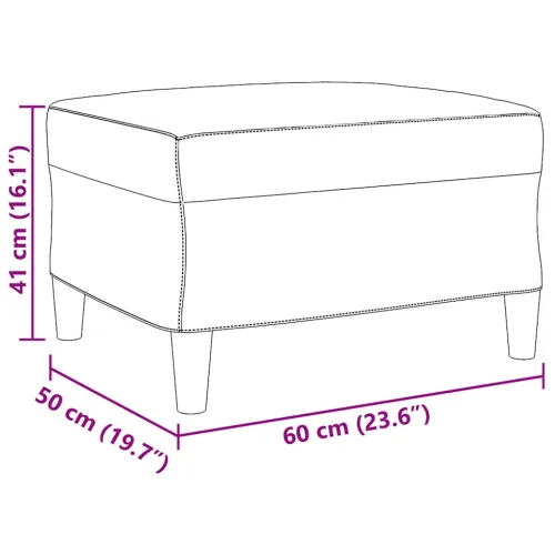 3-dijelni set sofa s jastucima krem baršunasti - Krema 1 S osloncem za noge Cijena