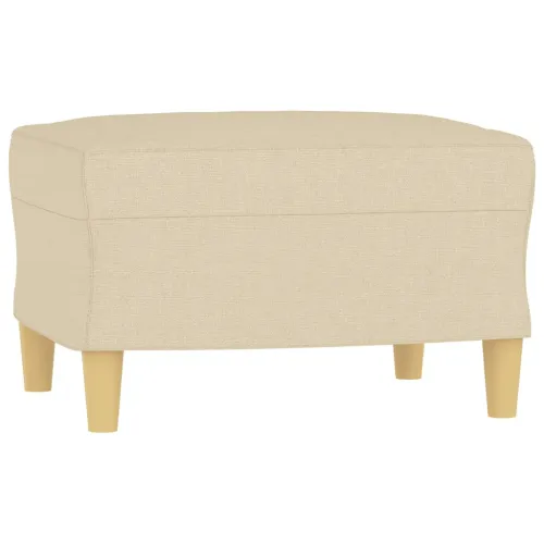 Fotelja s tabureom krem 60 cm od tkanine - Krema Cijena