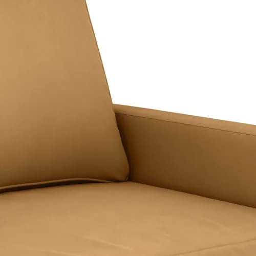 4-dijelni set sofa smeđi baršunasti - Smeđa 1 s jastučićima i tabureom Cijena