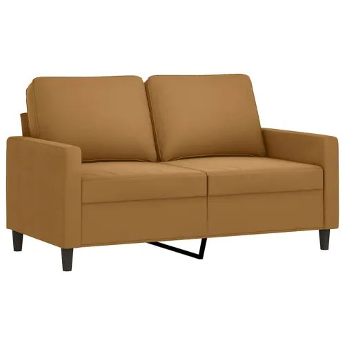 4-dijelni set sofa smeđi baršunasti - Smeđa 1 s jastučićima i tabureom Cijena