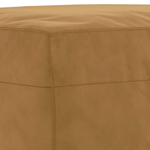 4-dijelni set sofa smeđi baršunasti - Smeđa 1 s jastučićima i tabureom Cijena