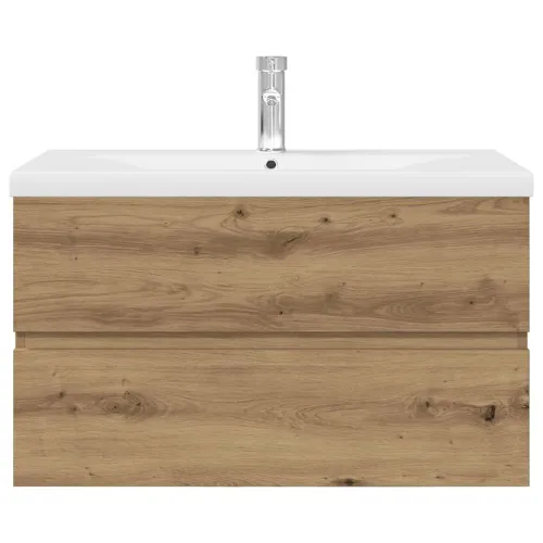 Ormarić za Lavabo - Umivaonik s ugradbenim umivaonikom i slavinom - hrast artisan 80 x 38.5 x 45 cm 1 sa slavinom i odvodom Cijena