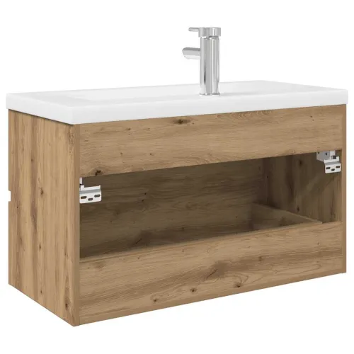 Ormarić za Lavabo - Umivaonik s ugradbenim umivaonikom i slavinom - hrast artisan 80 x 38.5 x 45 cm 1 sa slavinom i odvodom Cijena