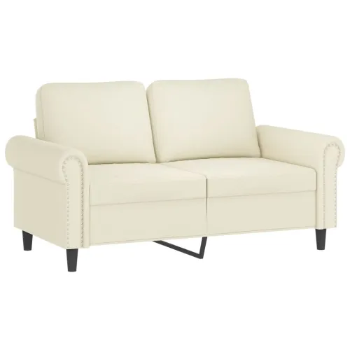 4-dijelni set sofa s jastucima krem baršunasti - Krema S osloncem za noge Cijena