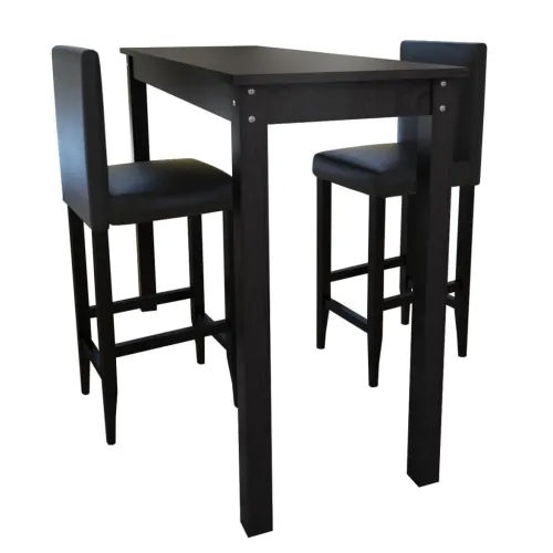 Barski Stol s 2 Barske Stolice Crne - 115 cm 2 1 Cijena