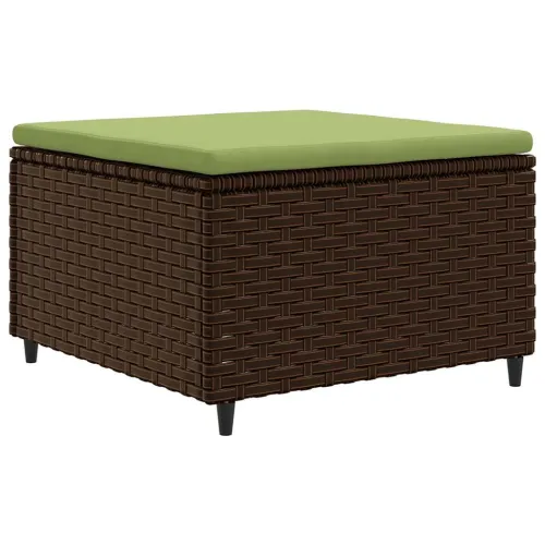 7-dijelna vrtna garnitura od poliratana s jastucima smeđa - Smeđe-zelena 3x corner + 2x middle + table + footrest Cijena
