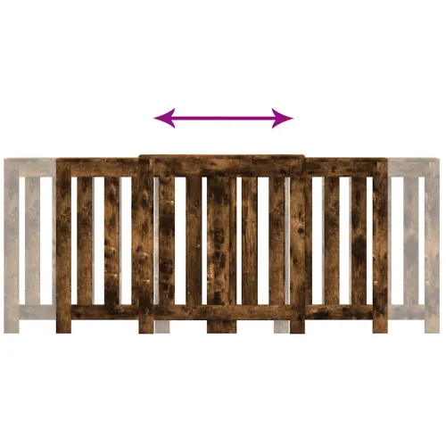 Maska za radijator - Pokrov za radijator hrasta sonome 205x21,5x83,5 cm - Dimljeni hrast 205 x 21,5 x 83,5 cm Okomite letvice Cijena