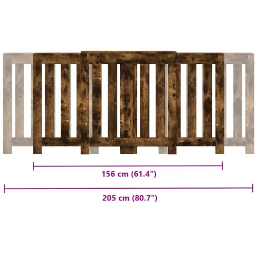 Maska za radijator - Pokrov za radijator hrasta sonome 205x21,5x83,5 cm - Dimljeni hrast 205 x 21,5 x 83,5 cm Okomite letvice Cijena