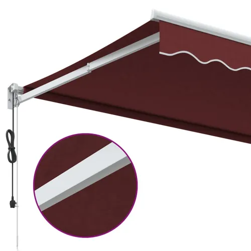 Tenda na automatsko uvlačenje bordo 350x250 cm - Tamno crvena 3,5 x 2,5 m s bijelim okvirom Cijena