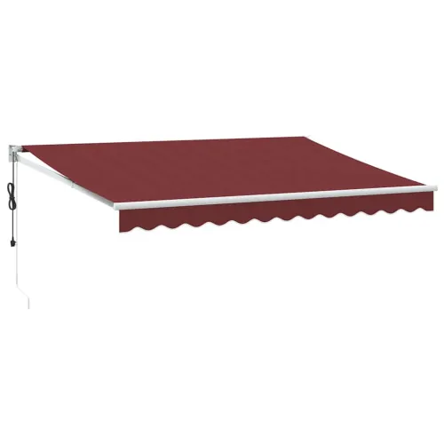 Tenda na automatsko uvlačenje bordo 350x250 cm - Tamno crvena 3,5 x 2,5 m s bijelim okvirom Cijena