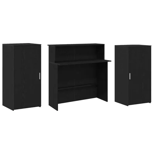 Recepcijski stol crni hrast 200x50x103,5 cm konstruiranog drva - Crna 200 x 50 x 103.5 cm Cijena