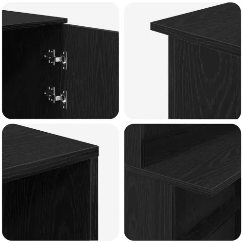 Recepcijski stol crni hrast 200x50x103,5 cm konstruiranog drva - Crna 200 x 50 x 103.5 cm Cijena