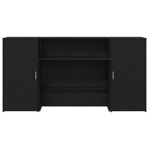 Recepcijski stol crni hrast 200x50x103,5 cm konstruiranog drva - Crna 200 x 50 x 103.5 cm Cijena