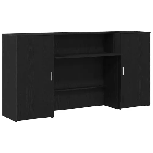 Recepcijski stol crni hrast 200x50x103,5 cm konstruiranog drva - Crna 200 x 50 x 103.5 cm Crna 200 x 50 x 103.5 cm Cijena