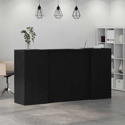 Recepcijski stol crni hrast 200x50x103,5 cm konstruiranog drva - Crna 200 x 50 x 103.5 cm Cijena