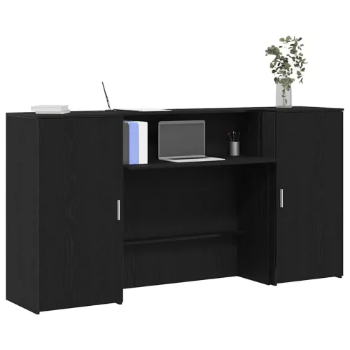 Recepcijski stol crni hrast 200x50x103,5 cm konstruiranog drva - Crna 200 x 50 x 103.5 cm Crna 200 x 50 x 103.5 cm Cijena