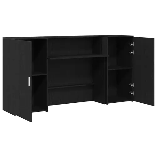 Recepcijski stol crni hrast 200x50x103,5 cm konstruiranog drva - Crna 200 x 50 x 103.5 cm Cijena