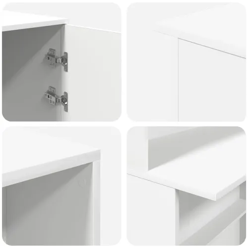 Recepcijski stol bijeli 200x50x103,5 cm od konstruiranog drva - Bijela 200 x 50 x 103.5 cm Cijena