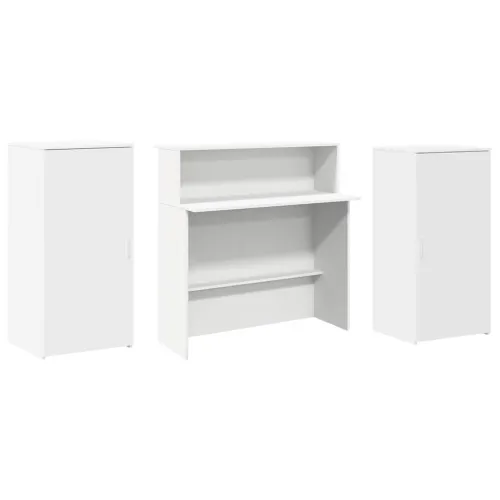 Recepcijski stol bijeli 200x50x103,5 cm od konstruiranog drva - Bijela 200 x 50 x 103.5 cm Cijena