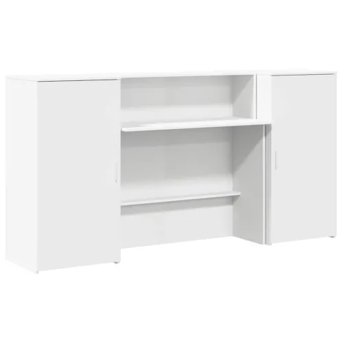 Recepcijski stol bijeli 200x50x103,5 cm od konstruiranog drva - Bijela 200 x 50 x 103.5 cm Cijena