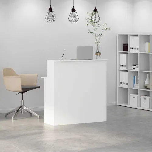 Recepcijski stol Bijeli 100x50x103,5 cm Inženirsko drvo - Bijela Cijena