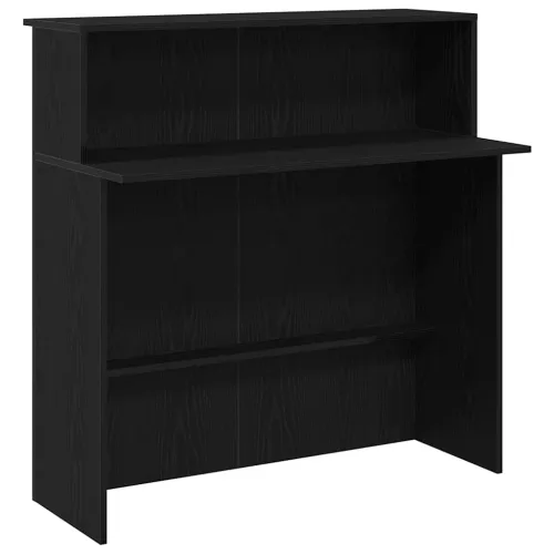 Recepcijski stol crni 100x50x103,5 cm izrađeno drvo - Crna Crna Cijena