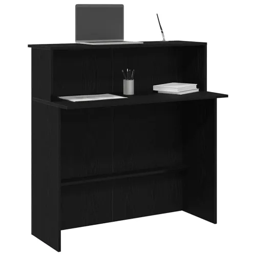 Recepcijski stol crni 100x50x103,5 cm izrađeno drvo - Crna Crna Cijena
