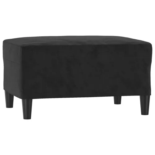 4-dijelni set sofa s jastucima crni baršunasti - Crna s jastucima i tabureom Cijena